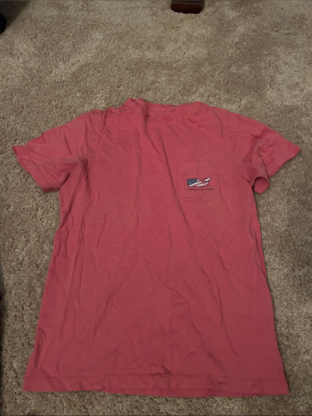 Vineyard Vines Coral Short Sleeve Pocket Tee